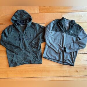LG Dark Green Under Armour 1/4 zip Sweatshirts